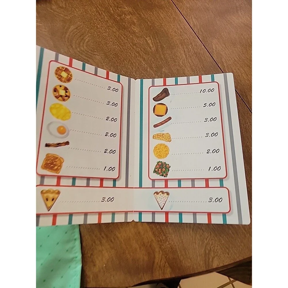 Melissa & Doug Star‎ Diner Restaurant Play Set Menu Replacement & napkins